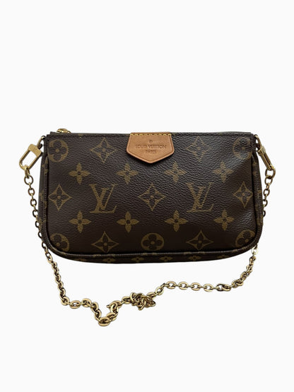 Pochette piccola Louis Vuitton Monogram con tracolla a catena dorata