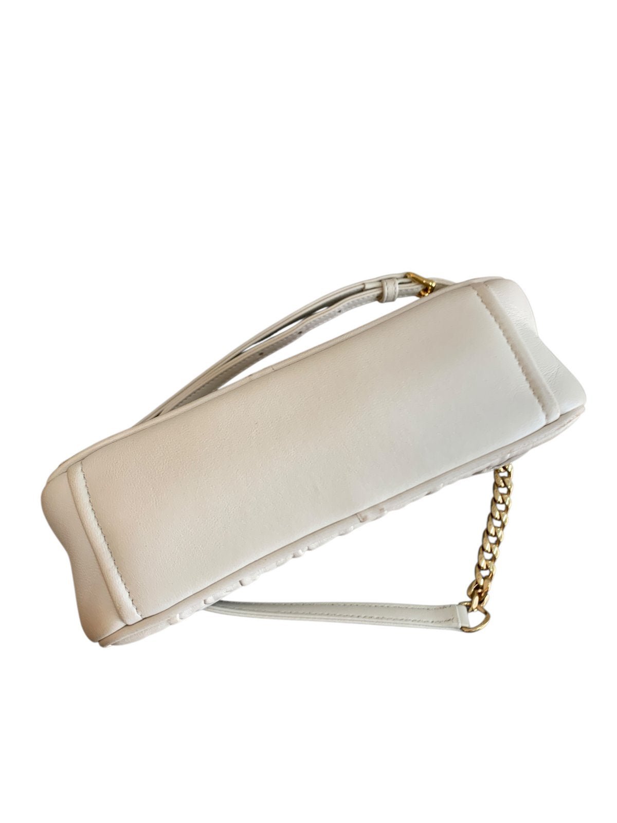 Prada 1BH112 borsa tracolla in pelle gaufré bianca - AgeVintage