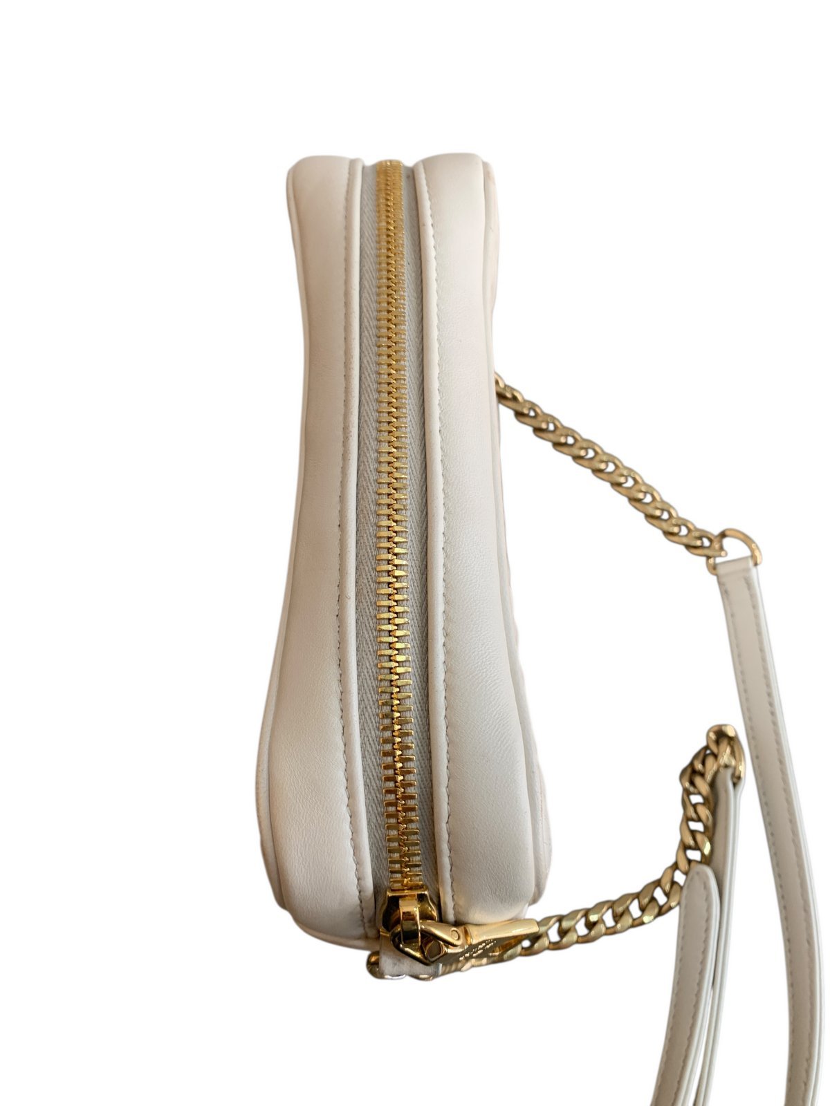 Prada 1BH112 borsa tracolla in pelle gaufré bianca - AgeVintage