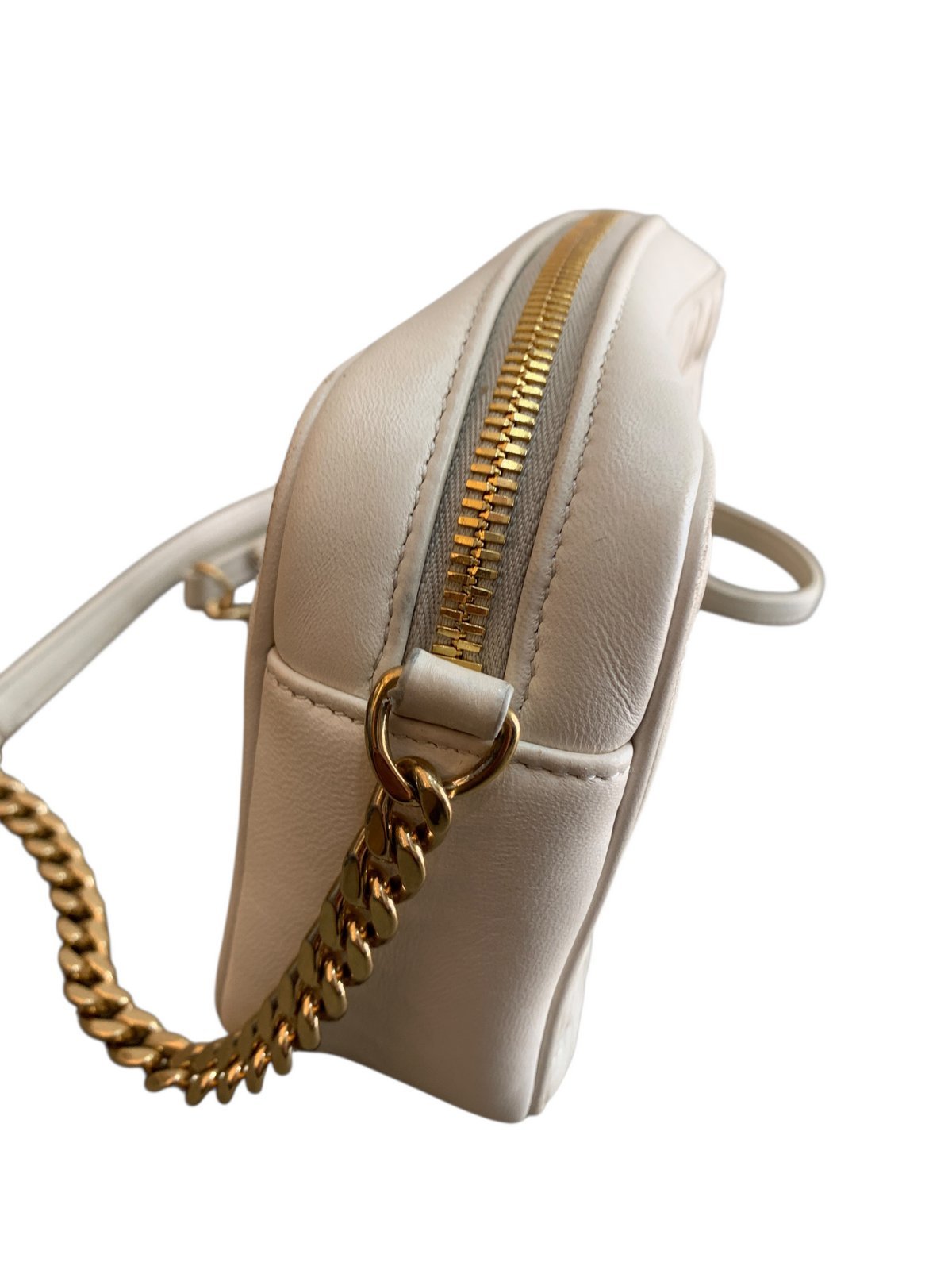 Prada 1BH112 borsa tracolla in pelle gaufré bianca - AgeVintage