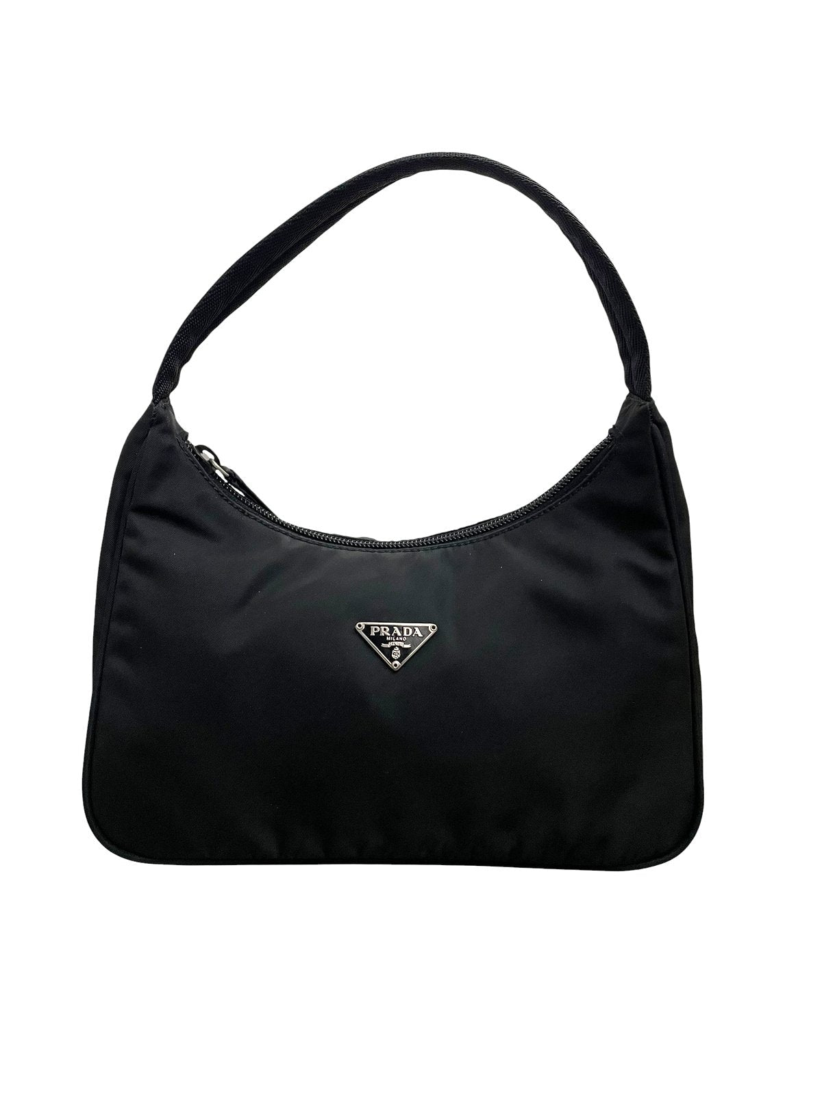 Prada Mini Hobo in Nylon Nero - AgeVintage