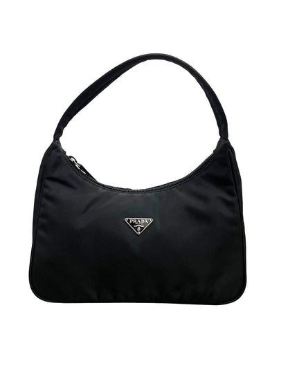 Prada Mini Hobo in Nylon Nero - AgeVintage