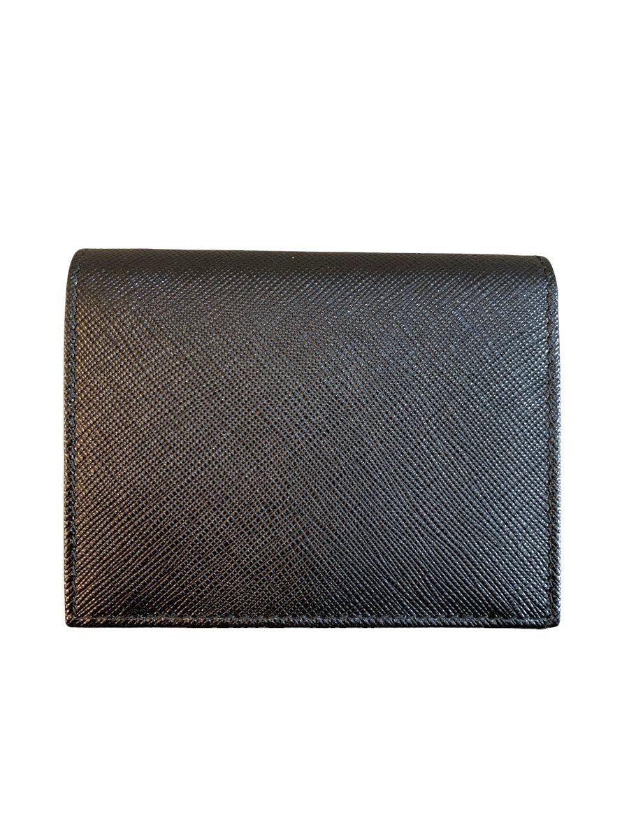 Prada portafoglio piccolo in saffiano colore nero - AgeVintage