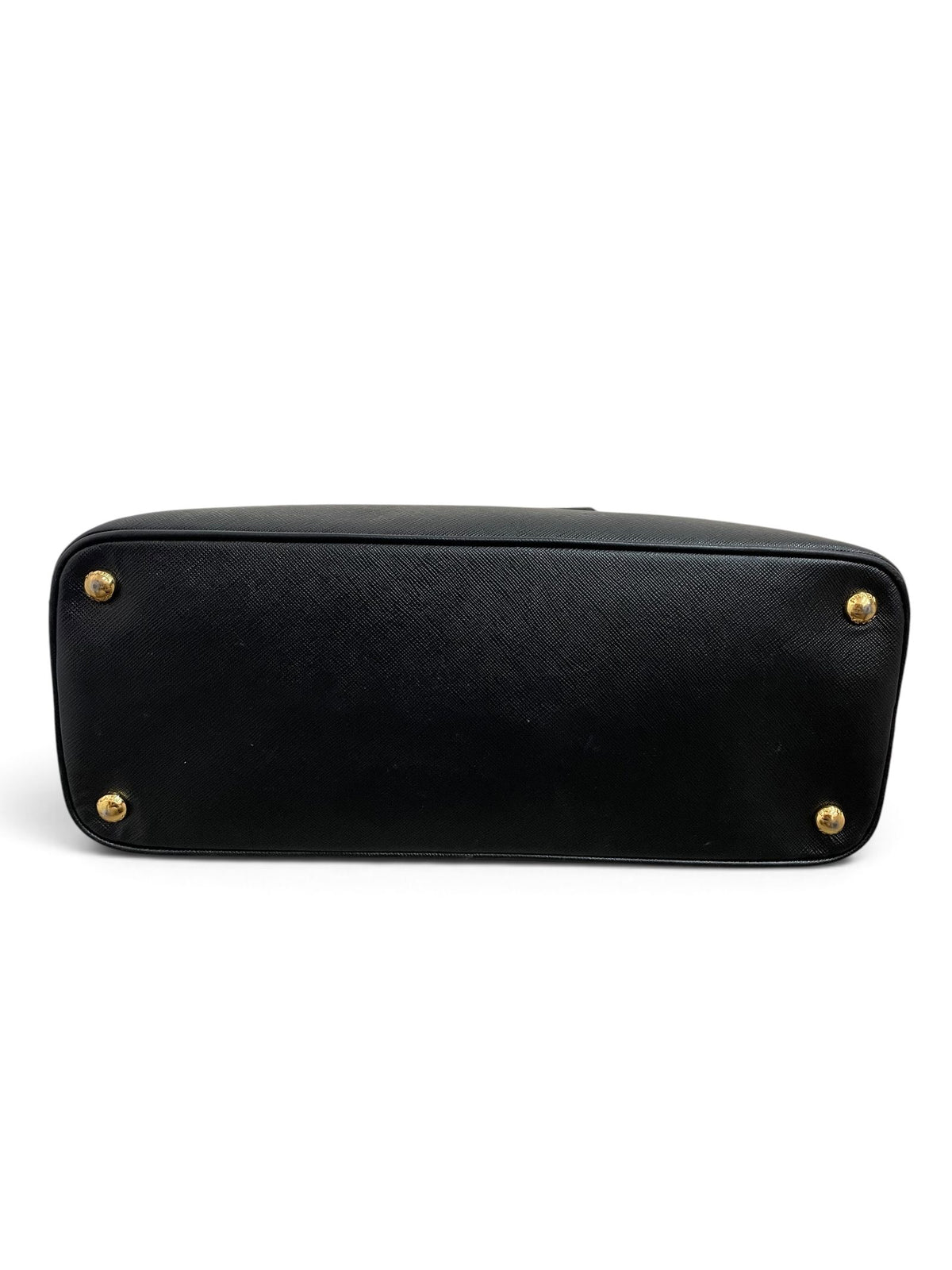 Fondo borsa Prada Promenade Saffiano nero con piedini dorati