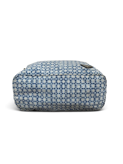 Fondo borsa Prada tote nylon stampato blu bianco