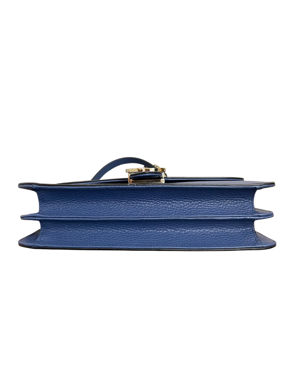 Profilo inferiore e base della borsa Gucci Interlocking G media blu