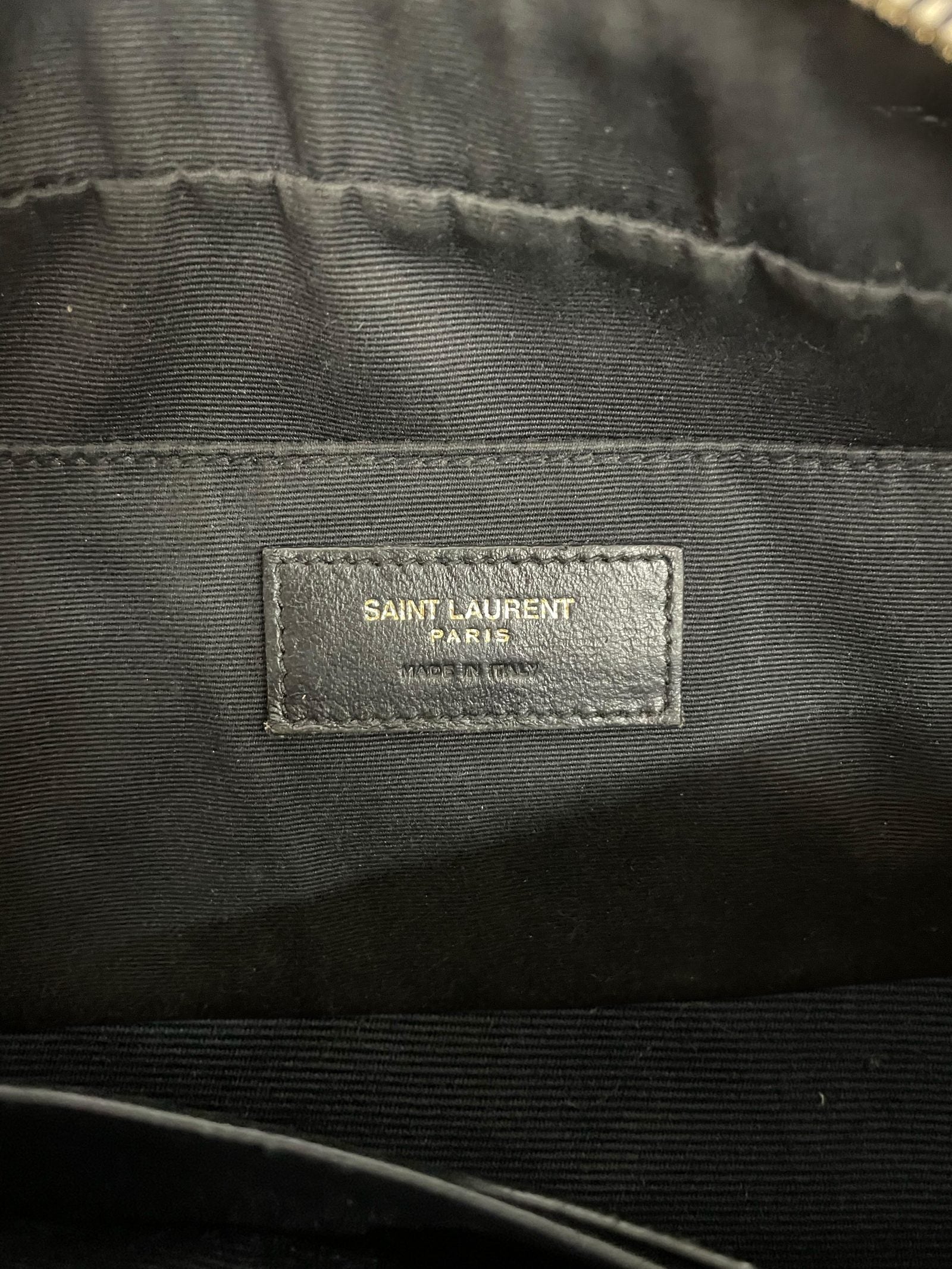 Etichetta Saint Laurent Paris Made in Italy