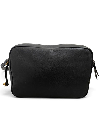 Retro Saint Laurent Lou Camera Bag in pelle nera