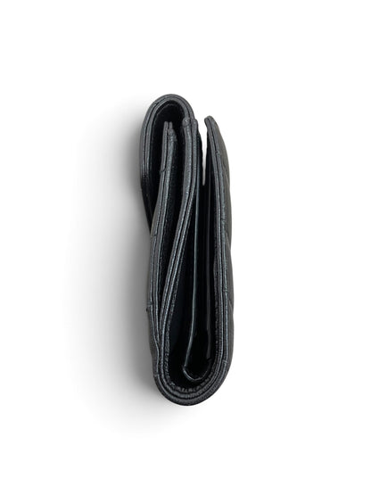 Saint Laurent Loulou portafoglio compact nero lato sinistro aperto