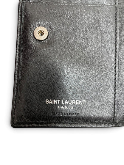 Saint Laurent Paris Made in Italy etichetta interna portafoglio