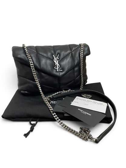 Saint Laurent Loulou Puffer Mini completa dustbag cartellino