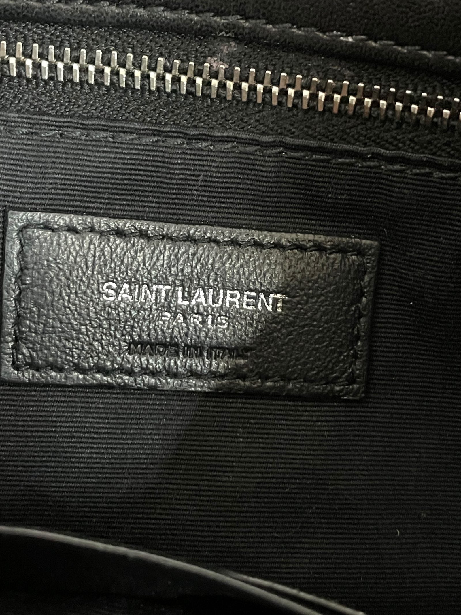 Etichetta Saint Laurent Paris Made in Italy borsa mini