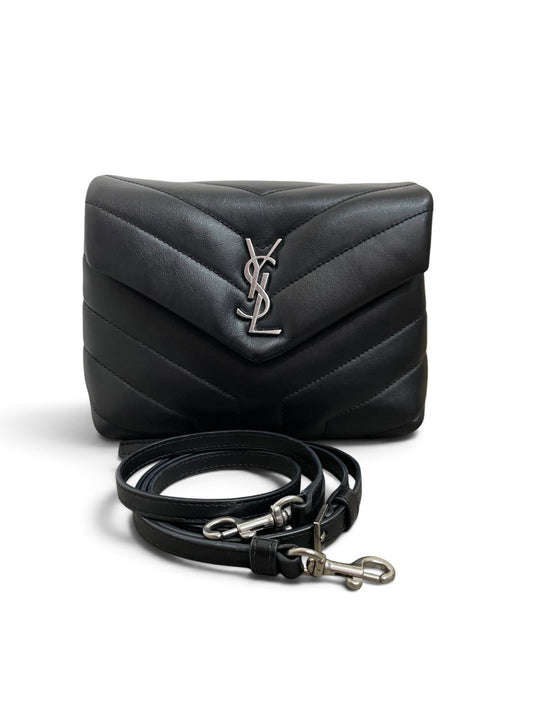 Saint Laurent Loulou Toy nera frontale con tracolla