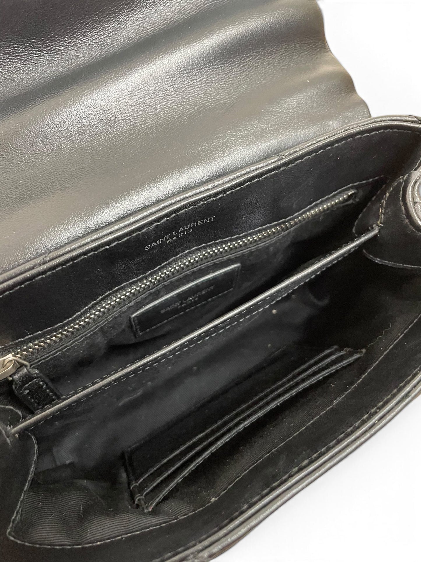 Interno borsa Saint Laurent Loulou Toy nera tasche