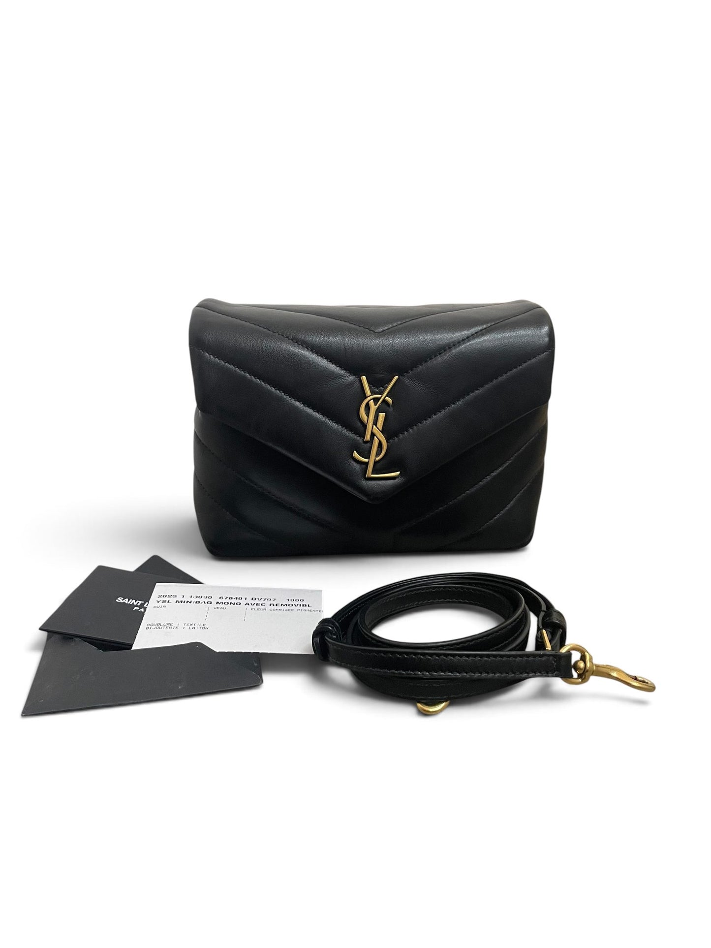 Saint Laurent Loulou Toy con tracolla dustbag e ricevuta