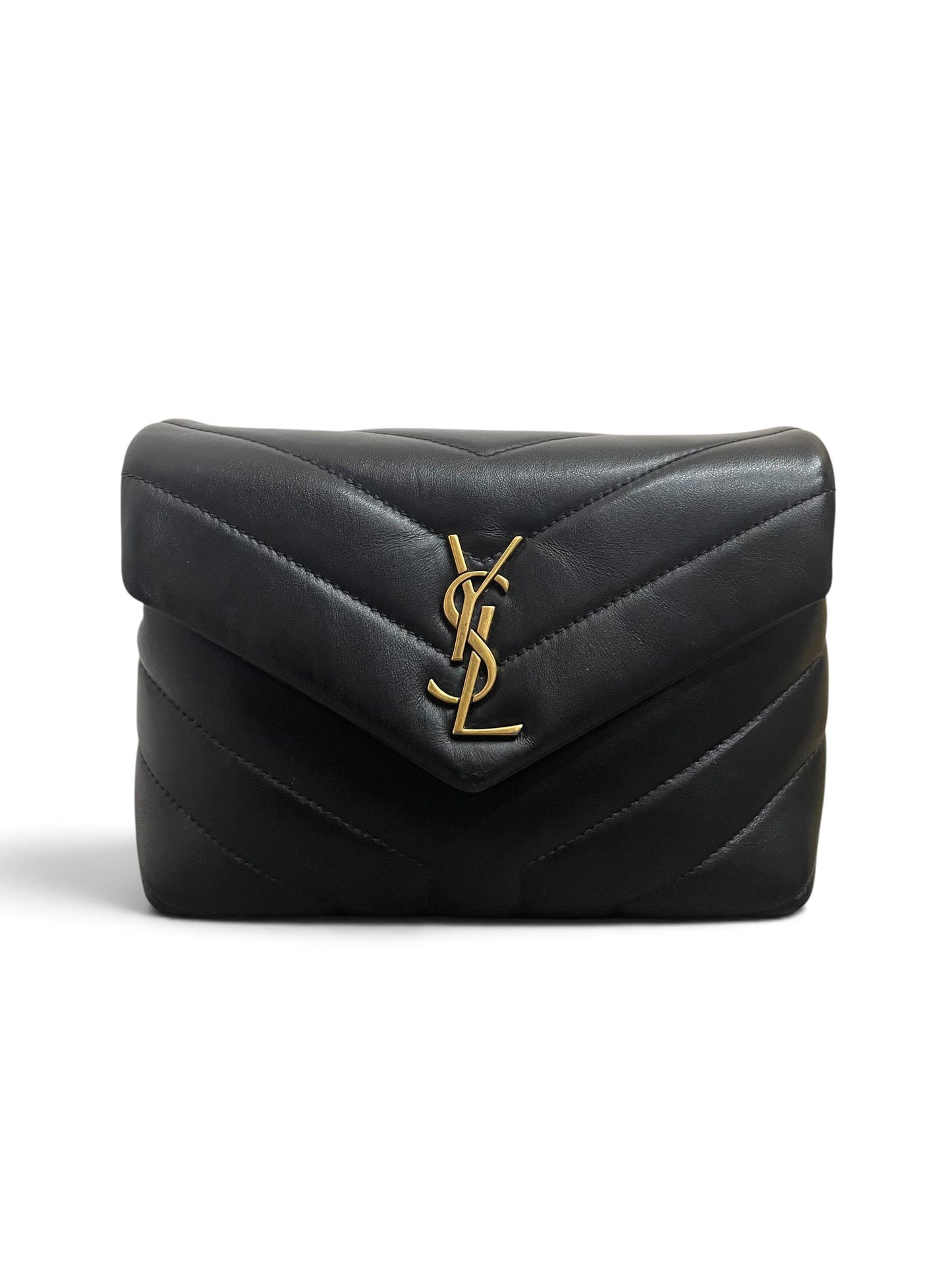 Saint Laurent Loulou Toy Bag nera vista frontale