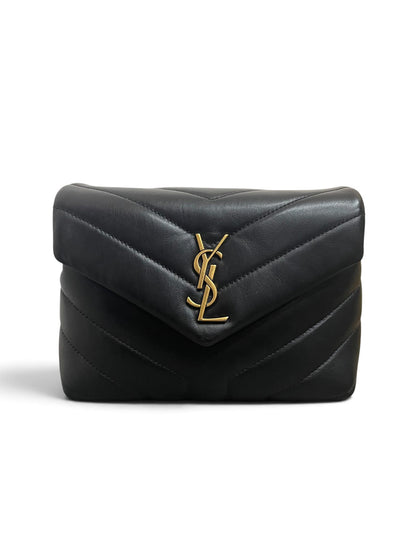 Saint Laurent Loulou Toy Bag nera vista frontale