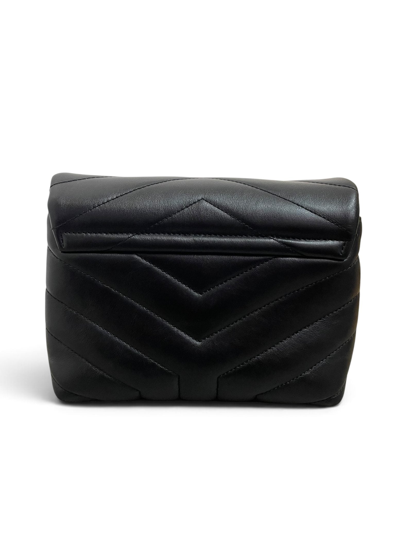 Saint Laurent Loulou Toy Bag nera retro chevron