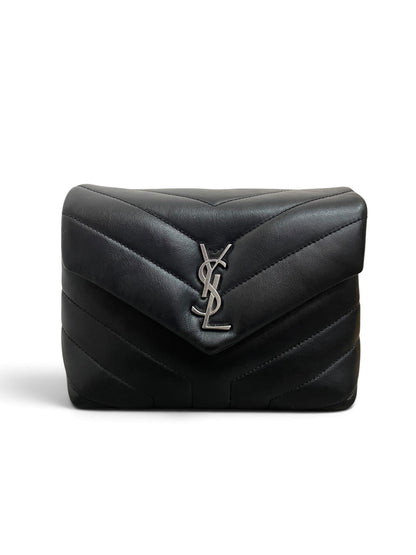 Saint Laurent Loulou Toy Bag nera vista frontale