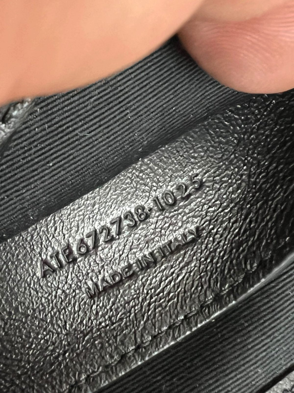 Numero seriale impresso all'interno borsa Saint Laurent