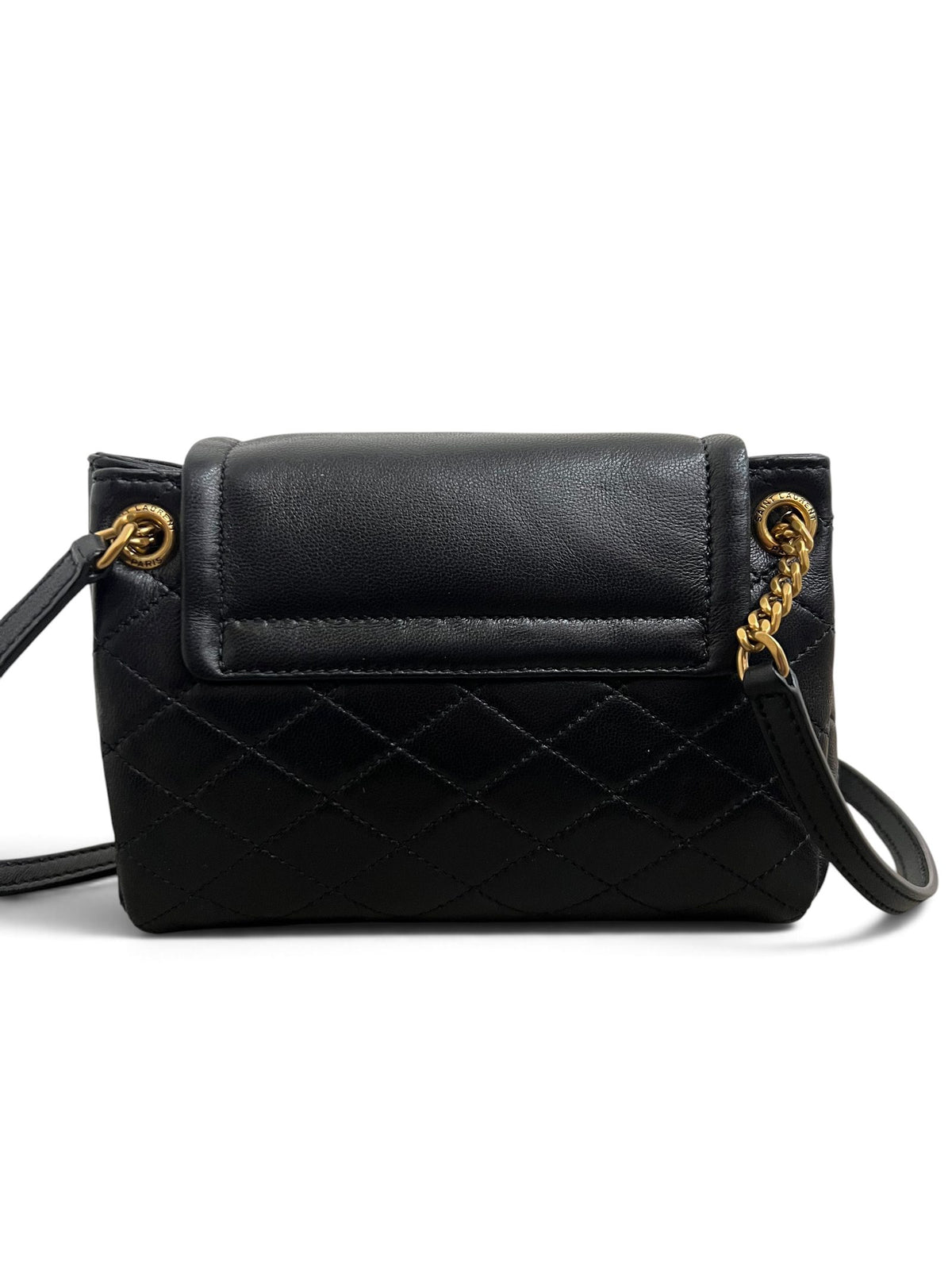 Retro trapuntato borsa Saint Laurent Nolita Mini nera