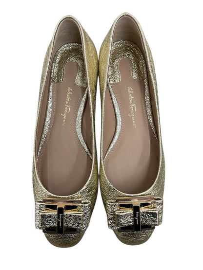 Salvatore Ferragamo scarpe ballerine color champagne misura 5.5 (IT 36) - AgeVintage