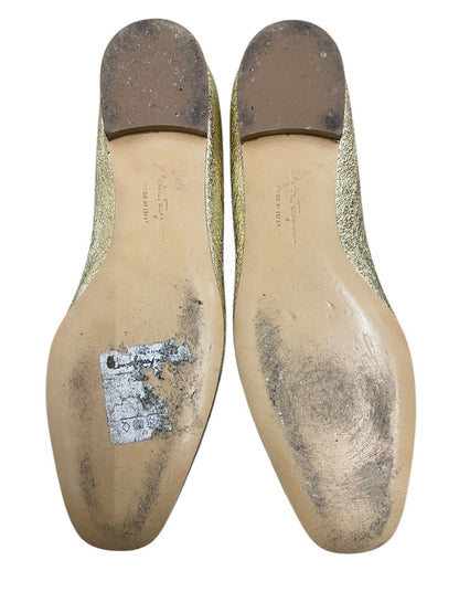 Salvatore Ferragamo scarpe ballerine color champagne misura 5.5 (IT 36) - AgeVintage