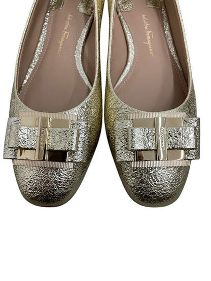 Salvatore Ferragamo scarpe ballerine color champagne misura 5.5 (IT 36) - AgeVintage