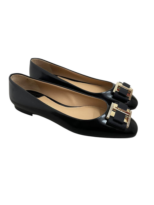 Salvatore Ferragamo scarpe ballerine in pelle liscia colore nero misura 5.5 (IT 36) - AgeVintage