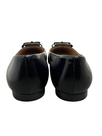 Salvatore Ferragamo scarpe ballerine in pelle liscia colore nero misura 5.5 (IT 36) - AgeVintage