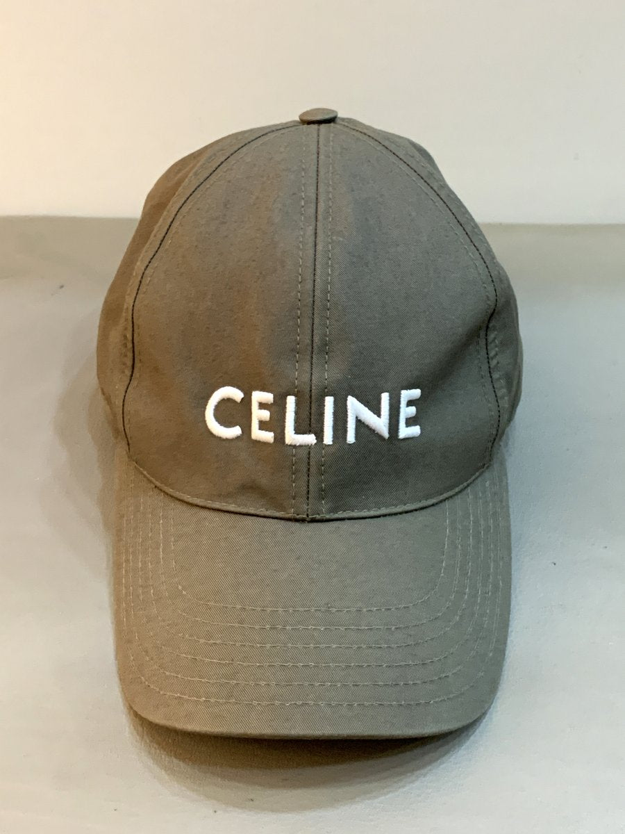Celine Cappello da baseball in cotone colore verde kaki - AgeVintage