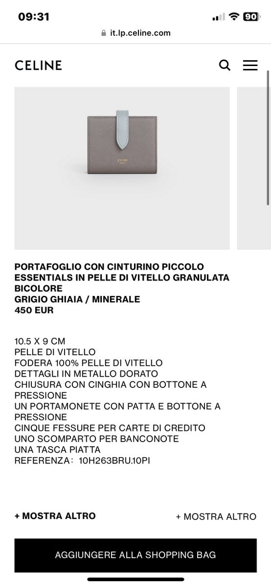 Celine portafoglio essentials in pelle bicolore - AgeVintage
