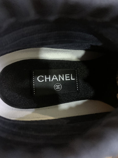 Chanel snakers calzino alte in maglia elasticizzata mis. 39 - AgeVintage