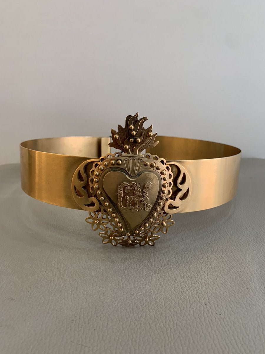 Cintura in metallo dorato con fregio frontale - AgeVintage