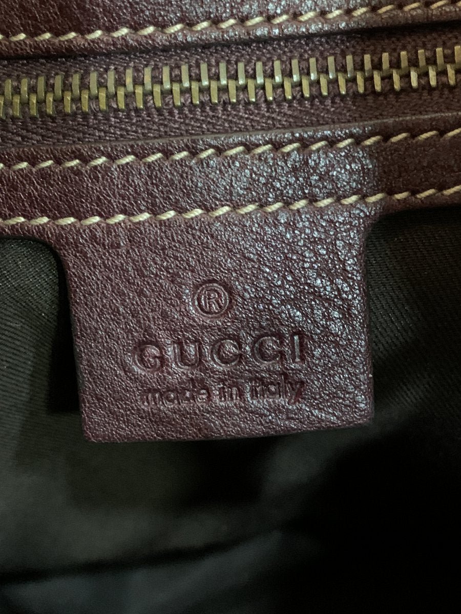 Gucci Hobo borsa a spalla in tessuto e pelle - AgeVintage
