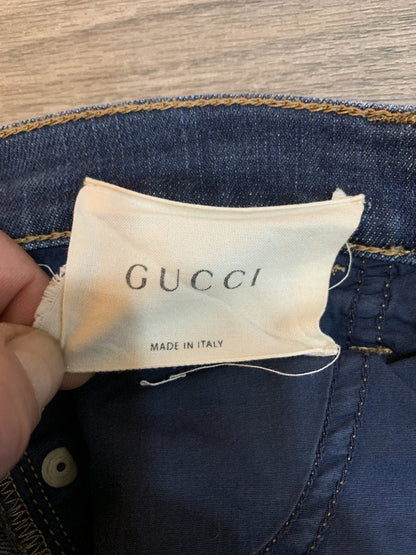 Gucci jeans donna taglia 40 ricamo fiore alla caviglia - AgeVintage