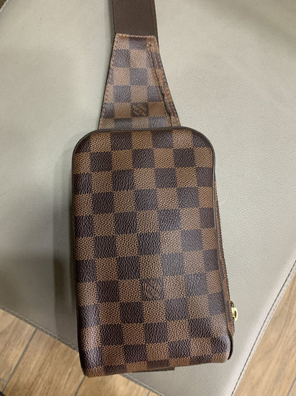 Louis Vuitton Geronimo tracolla in damier ebene - AgeVintage