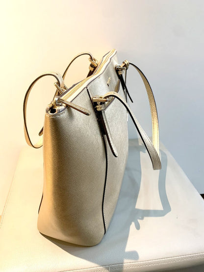 Michael Kors Shopping bag in pelle color oro - AgeVintage