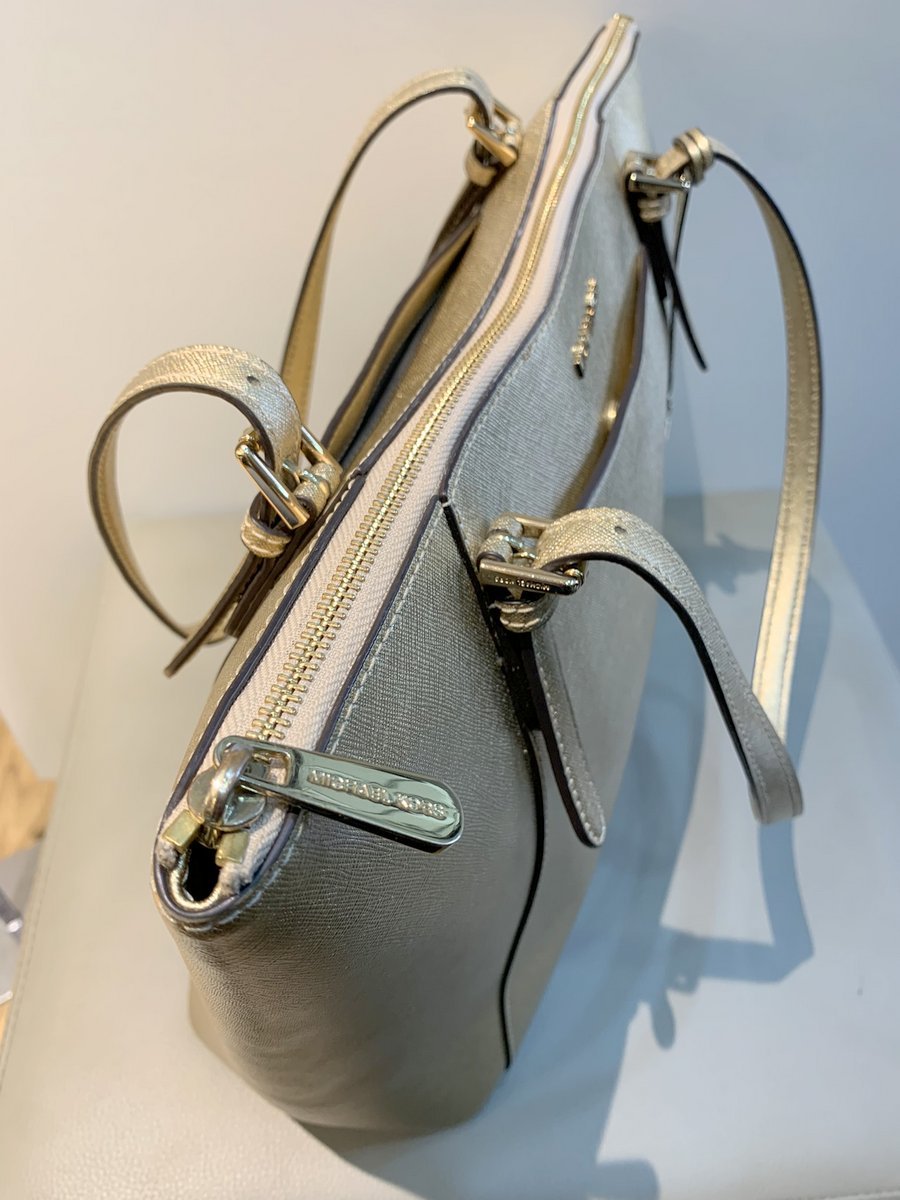Michael Kors Shopping bag in pelle color oro - AgeVintage