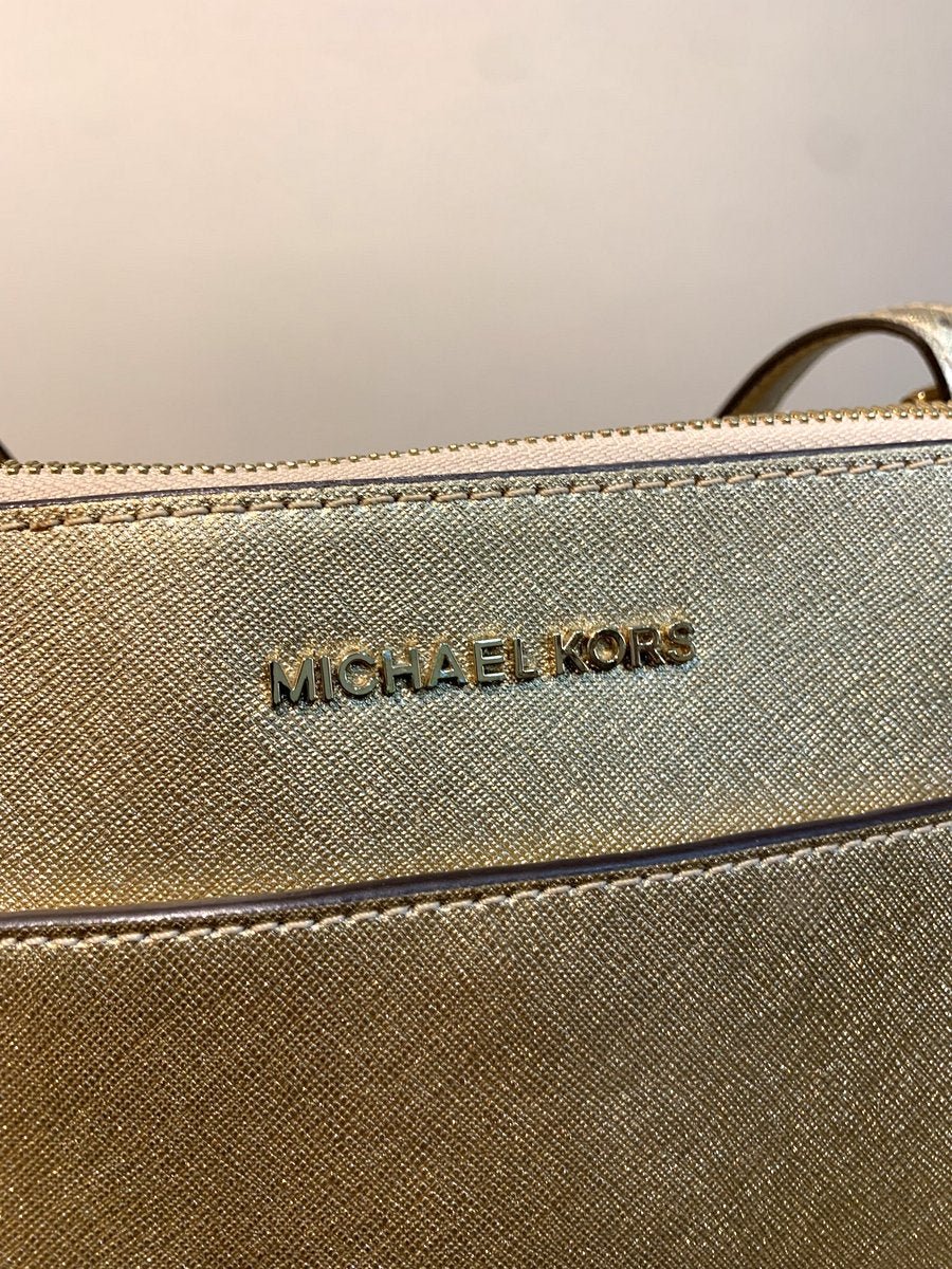 Michael Kors Shopping bag in pelle color oro - AgeVintage