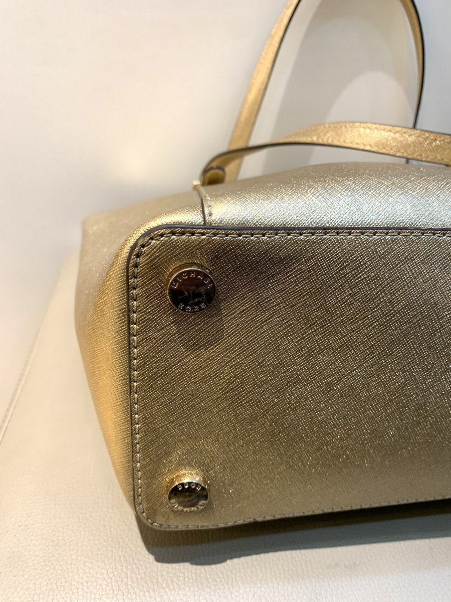 Michael Kors Shopping bag in pelle color oro - AgeVintage