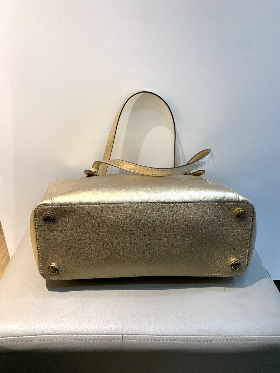 Michael Kors Shopping bag in pelle color oro - AgeVintage