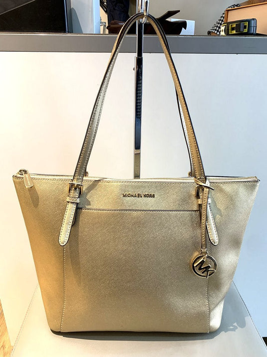 Michael Kors Shopping bag in pelle color oro - AgeVintage