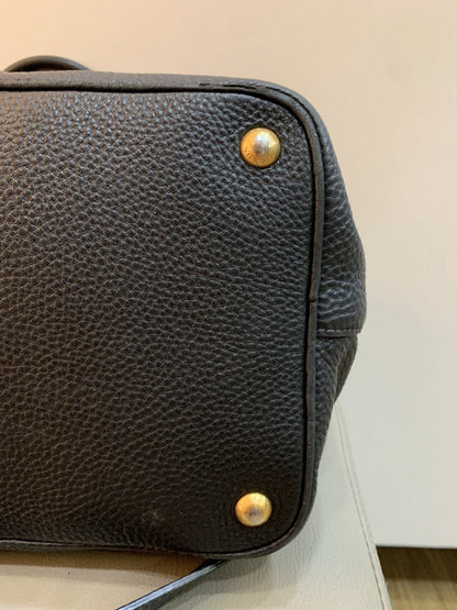 Prada Borsa a mano con tracolla in pelle colore nera - AgeVintage