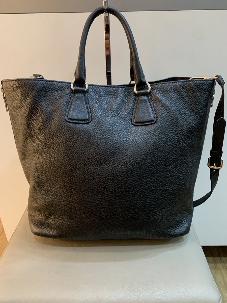 Prada borsa shopping BN2419 in pelle colore nera - AgeVintage