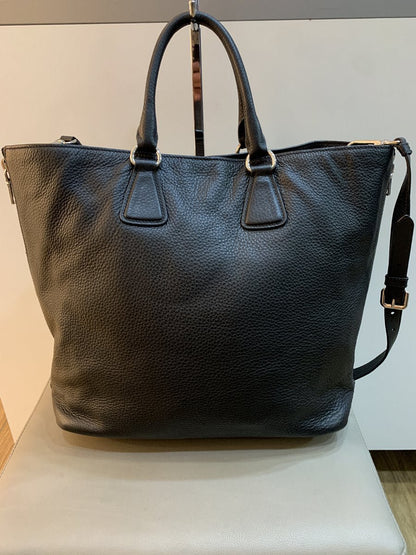 Prada borsa shopping BN2419 in pelle colore nera - AgeVintage