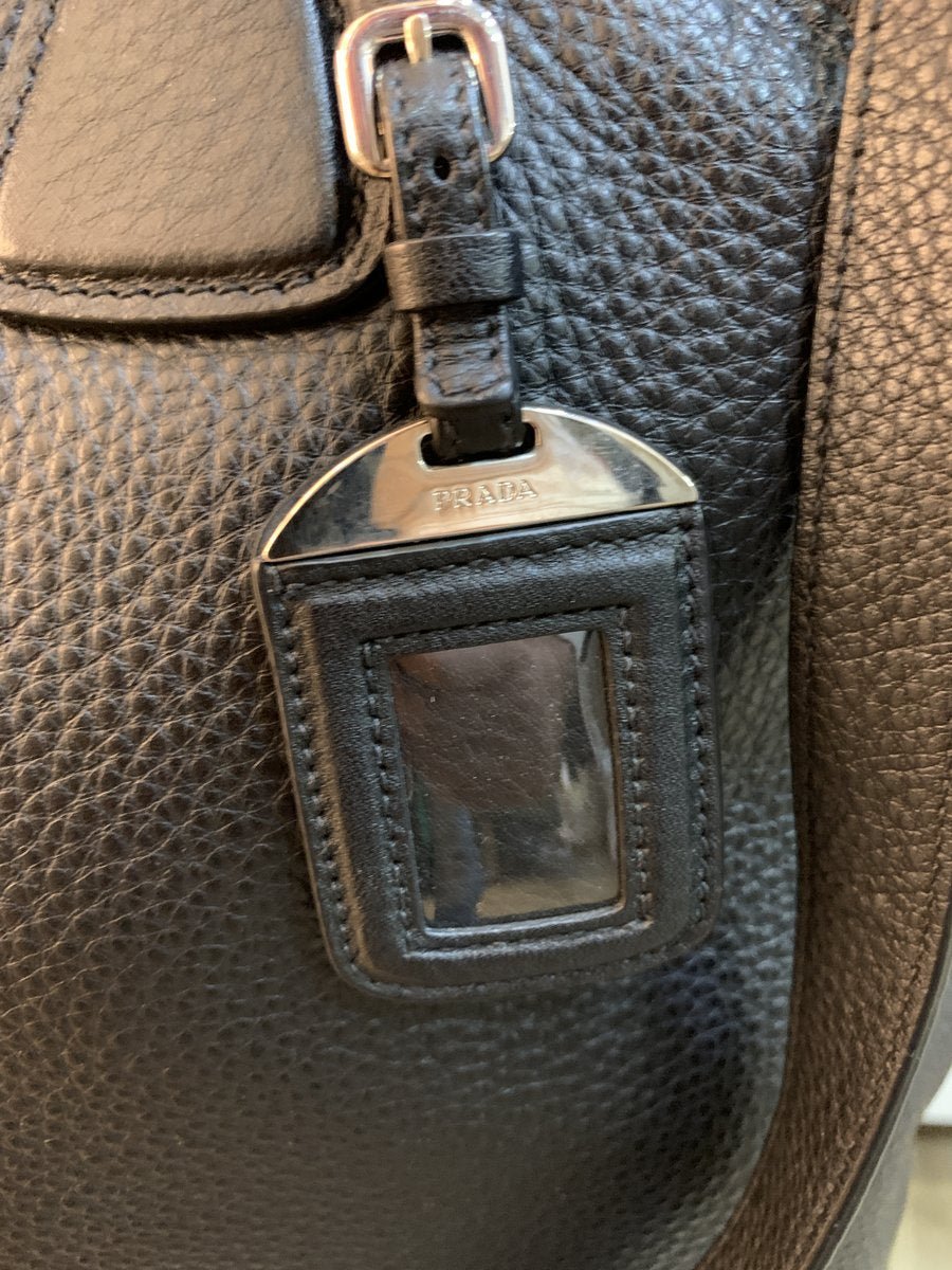 Prada borsa shopping BN2419 in pelle colore nera - AgeVintage