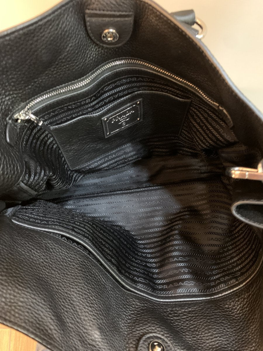 Prada borsa shopping BN2419 in pelle colore nera - AgeVintage