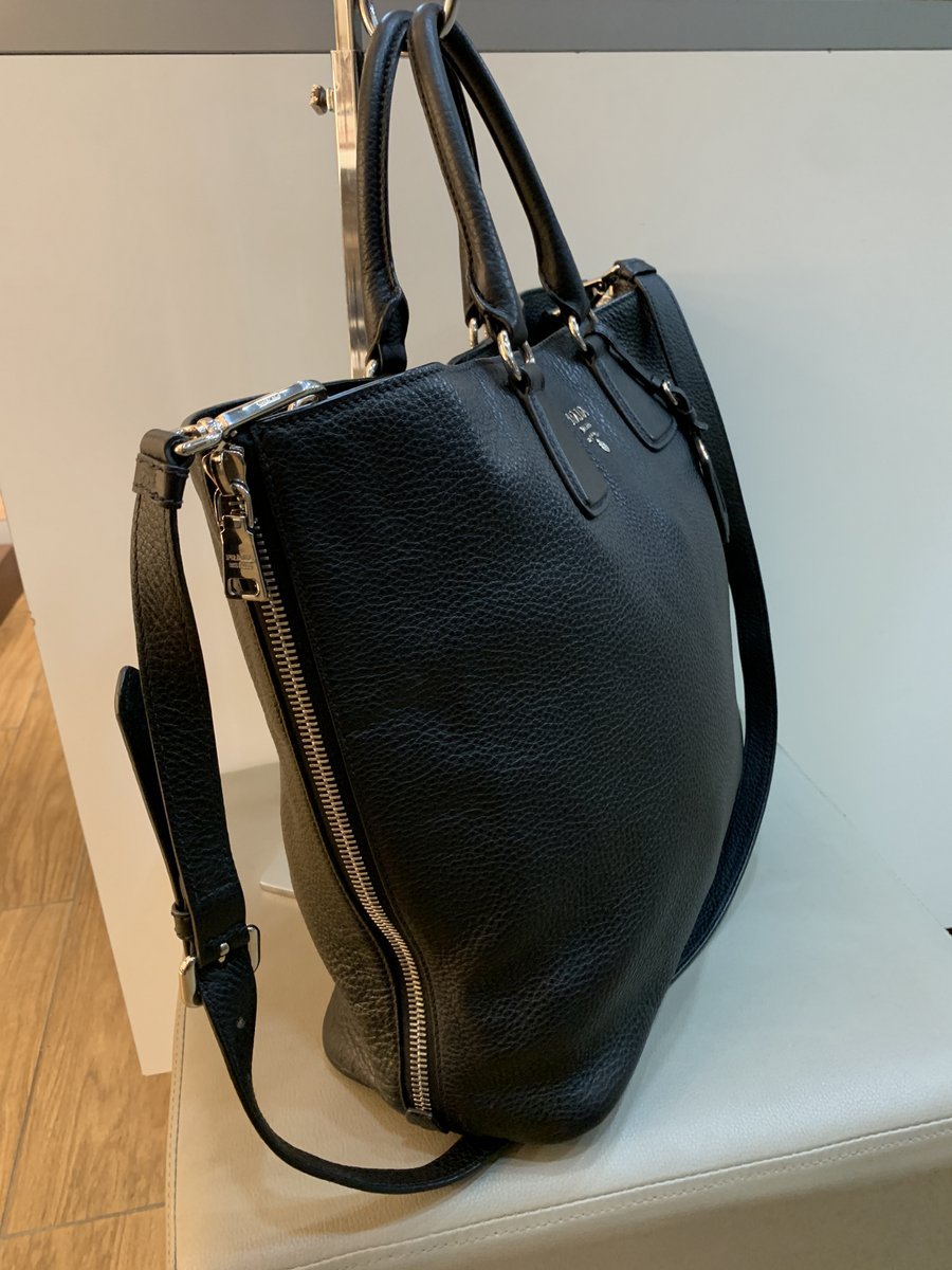 Prada borsa shopping BN2419 in pelle colore nera - AgeVintage