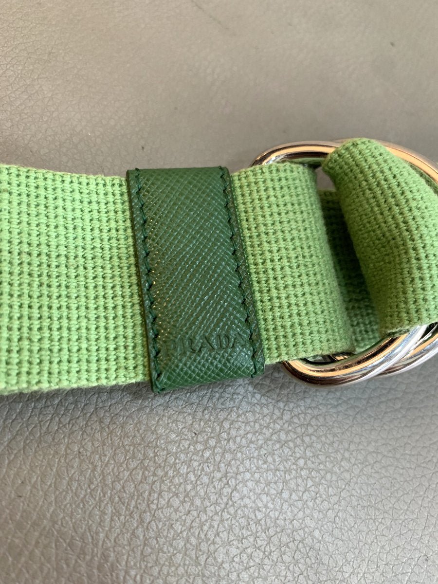 Prada cintura in tela colore verde - AgeVintage